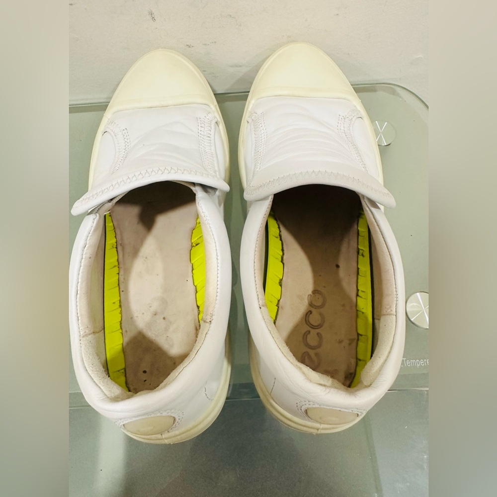 Ecco Women’s White Slip One Sneakers‎ Size 39/ US 8,5 Soft - Picture 7 of 11